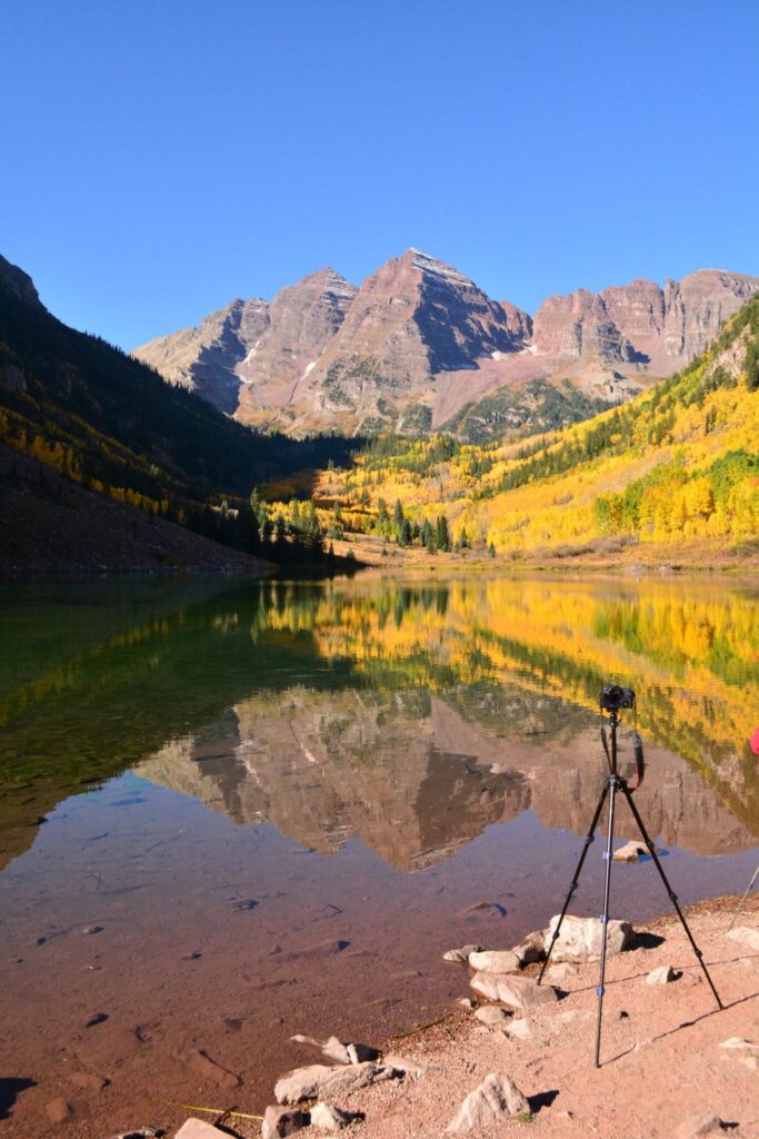 Maroon Bells with Camera